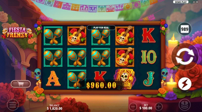 Fiesta Frenzy - winnende combinatie in het basisspel